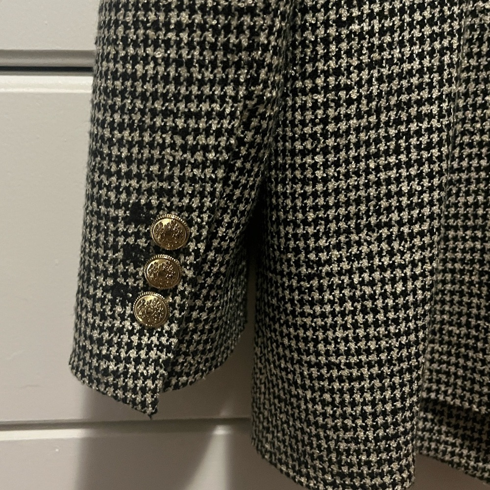 Zara Double Breasted Tailored Houndstooth Blazer - Picture 10 of 10